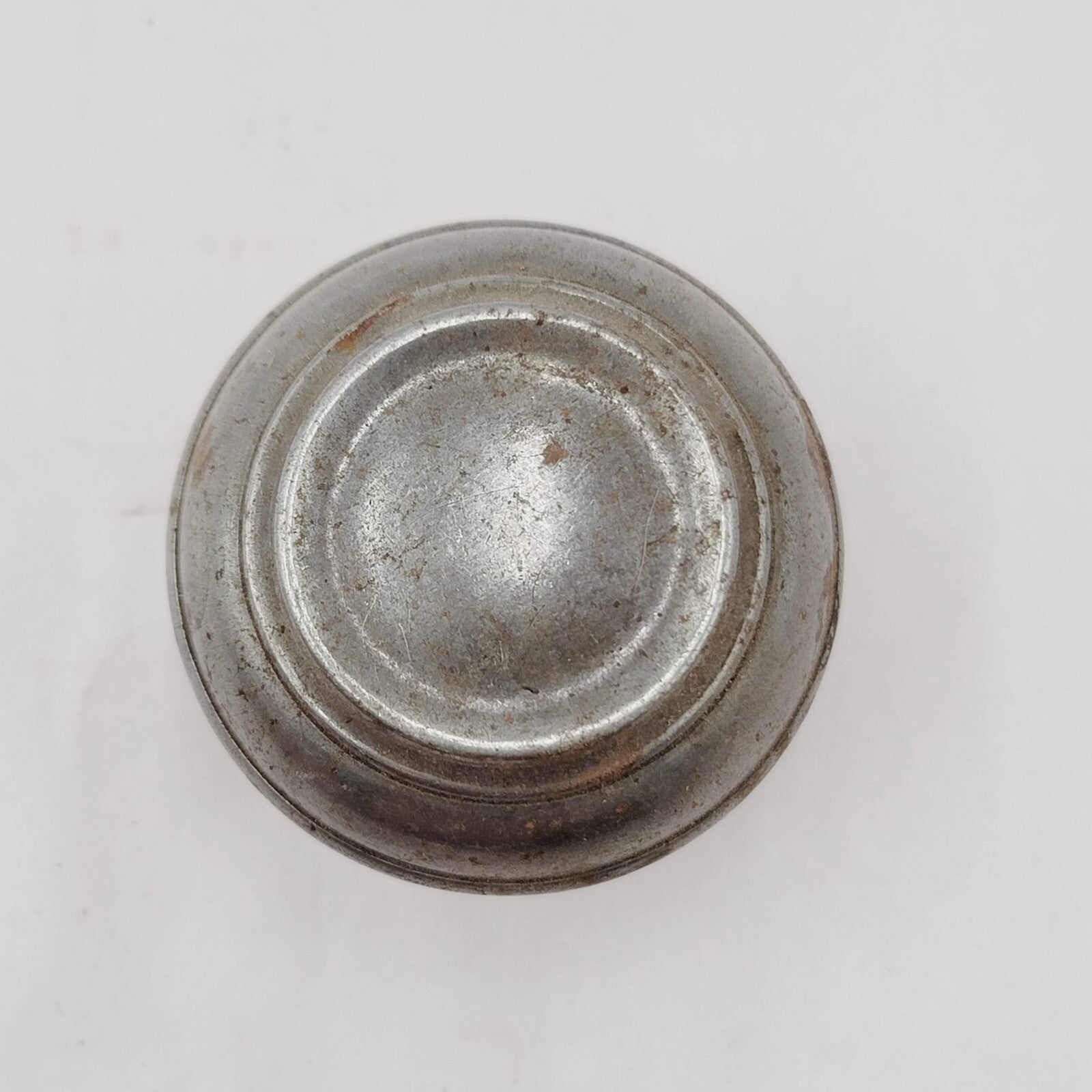 Vintage SINGLE Ringed Steel Doorknob Salvage Door Hardware 2.25" (201)