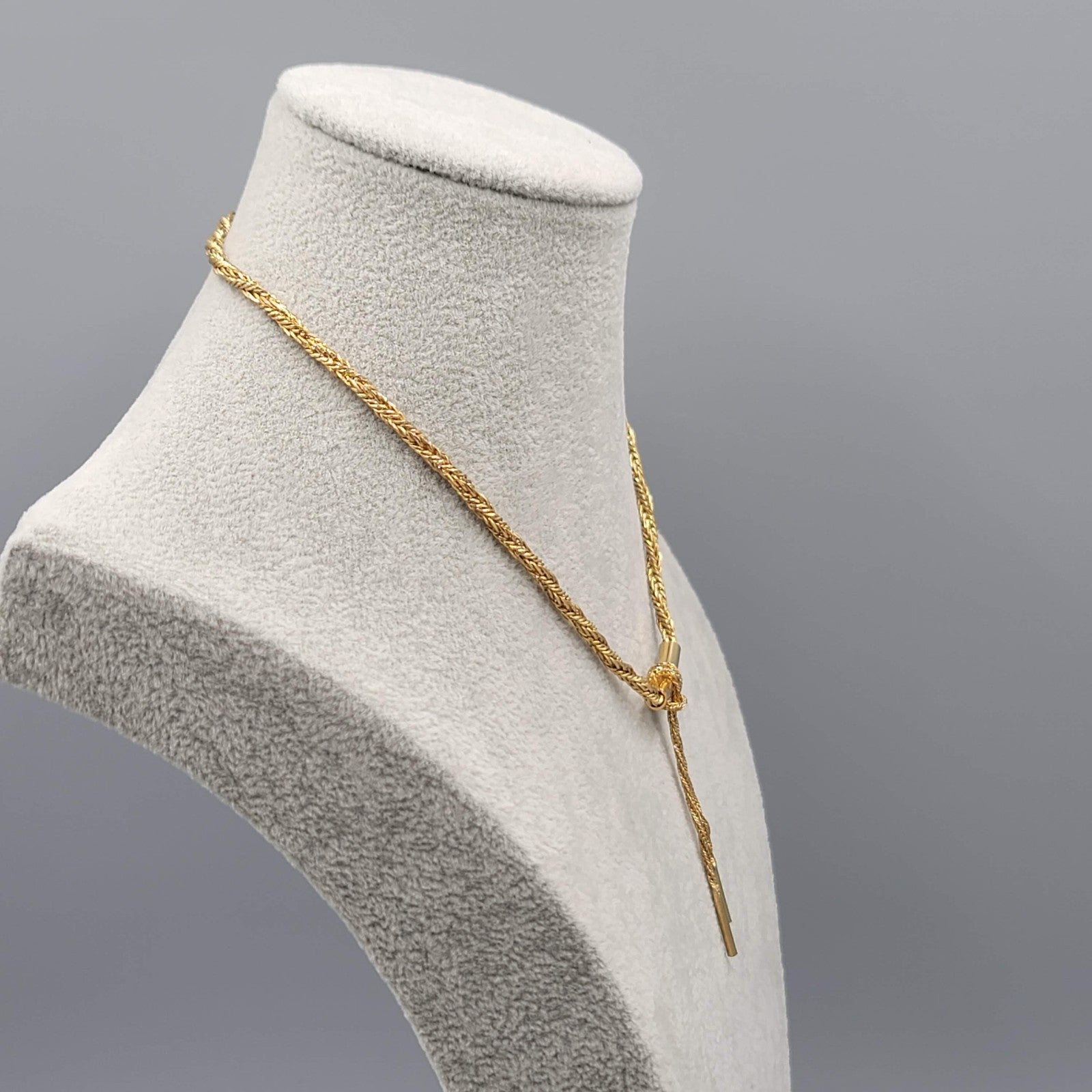 Vintage Foxtail Twist Chain Fringe Pendant Necklace Small 16 in