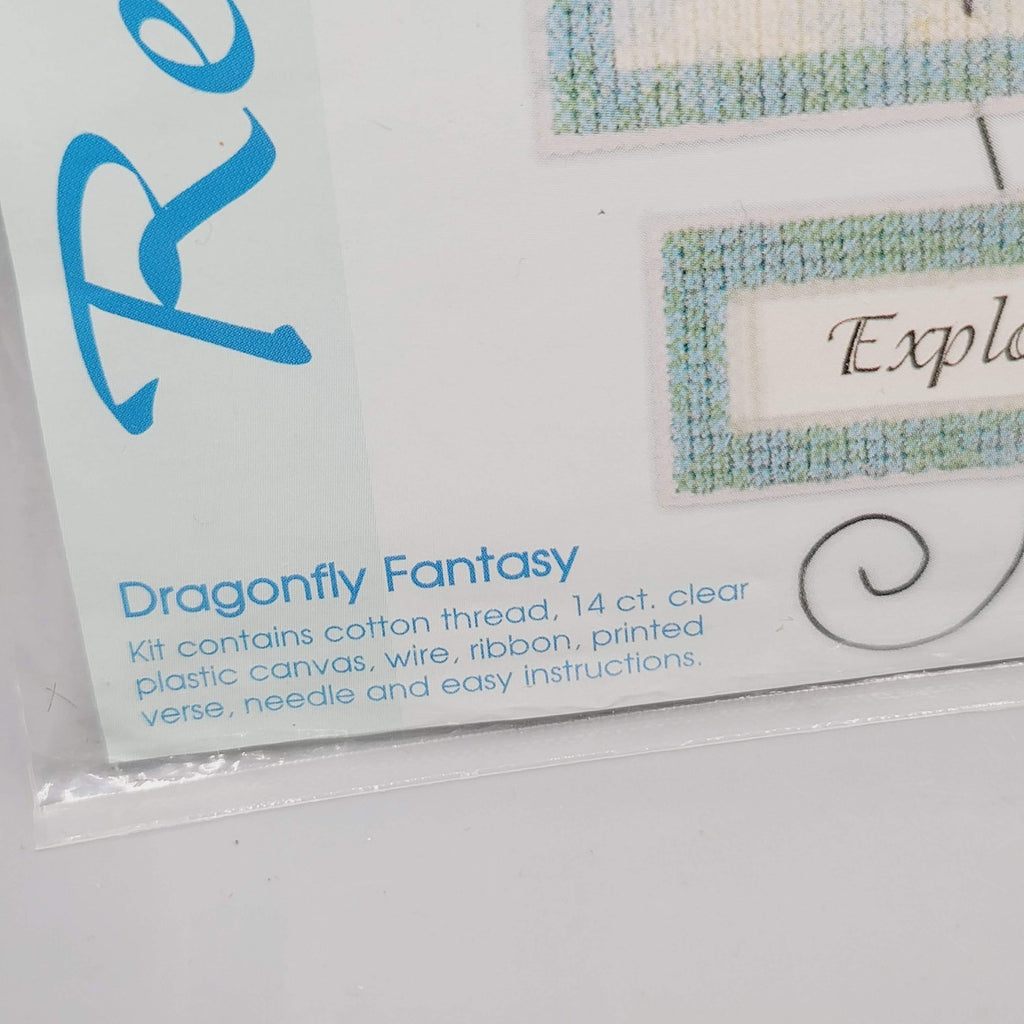 Vtg 1999 Dimensions Reflections DRAGONFLY FANTASY Counted Cross Stitch Kit 72638