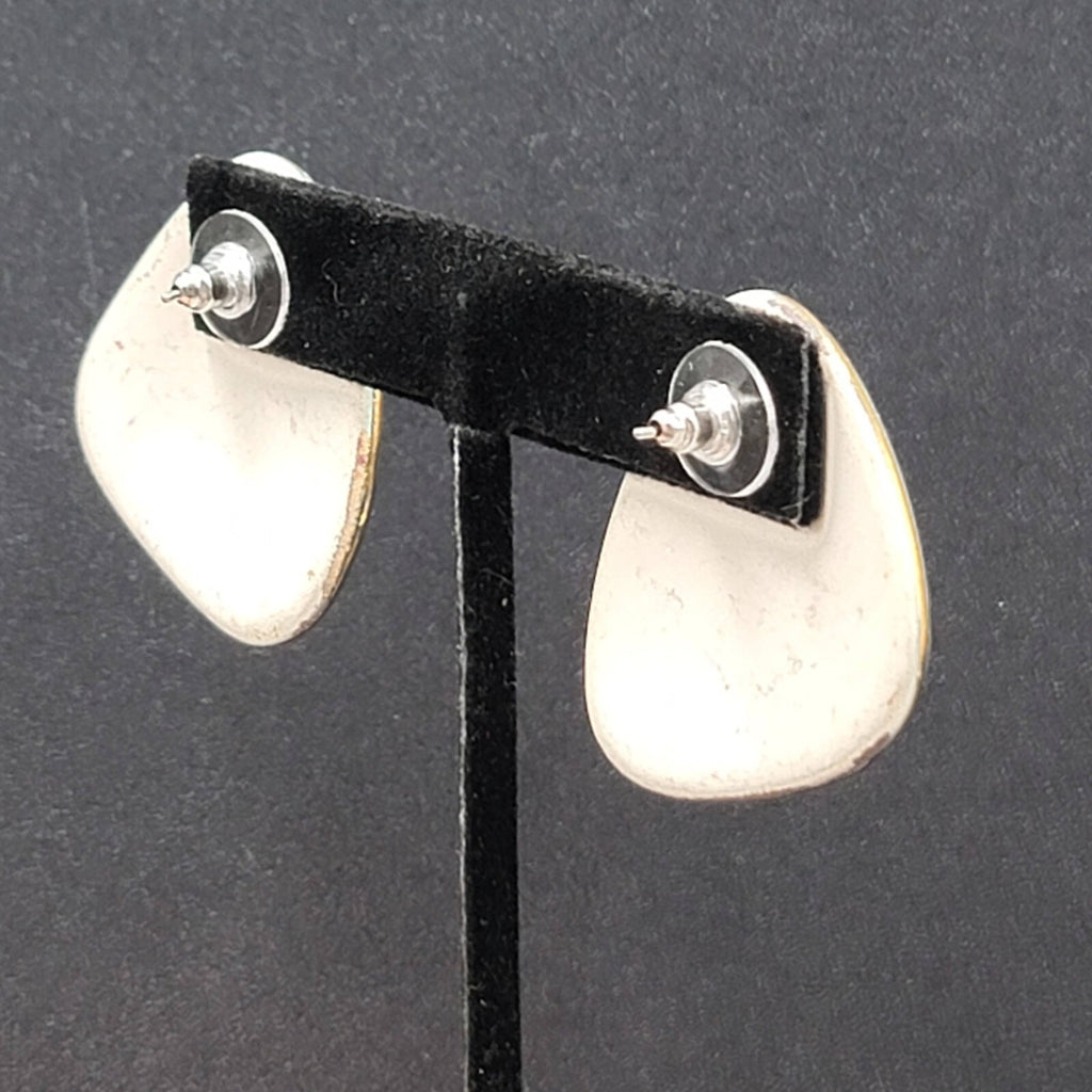 Vintage Flamingo Pierced Earrings Ceramic Hand Painted Drop 1.5"