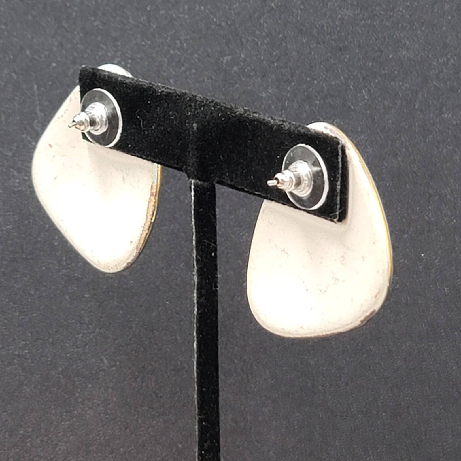 Vintage Flamingo Pierced Earrings Ceramic Hand Painted Drop 1.5"