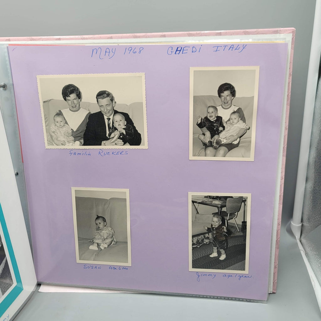 Vintage 1960s Photos in a Modern Scrapbook Rucker Family Tree 42 pages