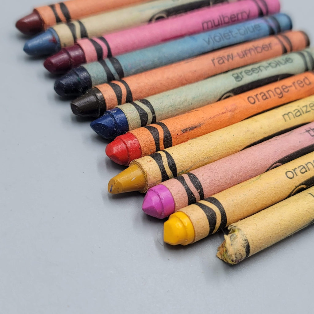 Binney & Smith Crayola Crayons 11 Vintage Rare Retired Indian Red USA Umber etc