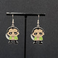 Jason Voorhees Pierced Earrings Enamel Friday the 13th Horror Movie  1.25" FS