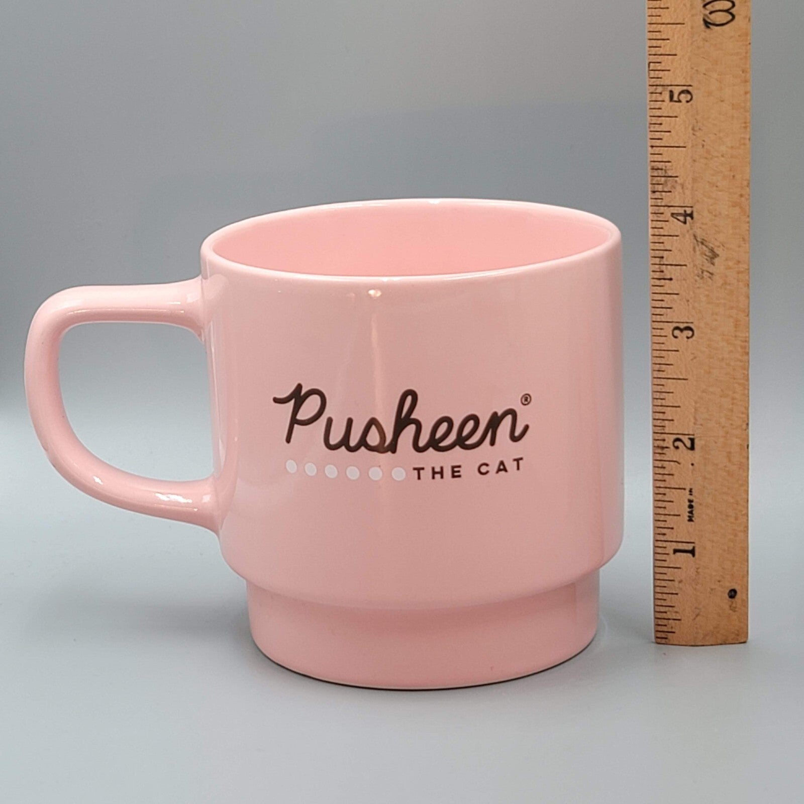 Pusheen The Cat Coffee Mug So Lazy Can't Move Pink 2023 Culture Fly 3 1/2" Pink