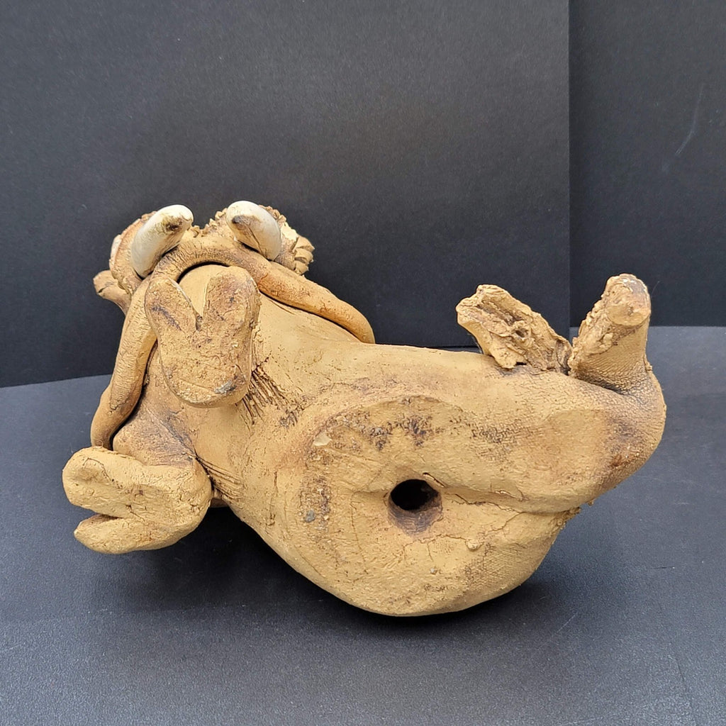 Vintage Max Hindt Clay Pottery Figurine Walrus 1970s Whimsical