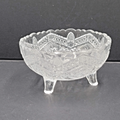 Vintage 3 Footed Bowl Pressed Glass 4" x 2.5"