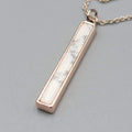 LA CN Necklace Rose Gold tone Bar Pendant 15" 17" 18"
