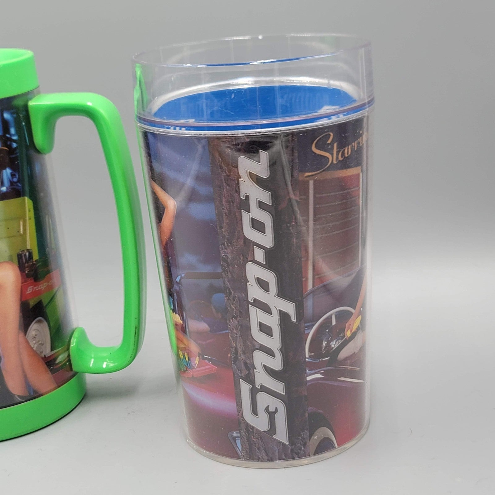 Vintage Snap-On Tools Thermo Serve Mug Lot of 2 Pin-Ups Christy 1991 Randi 1993