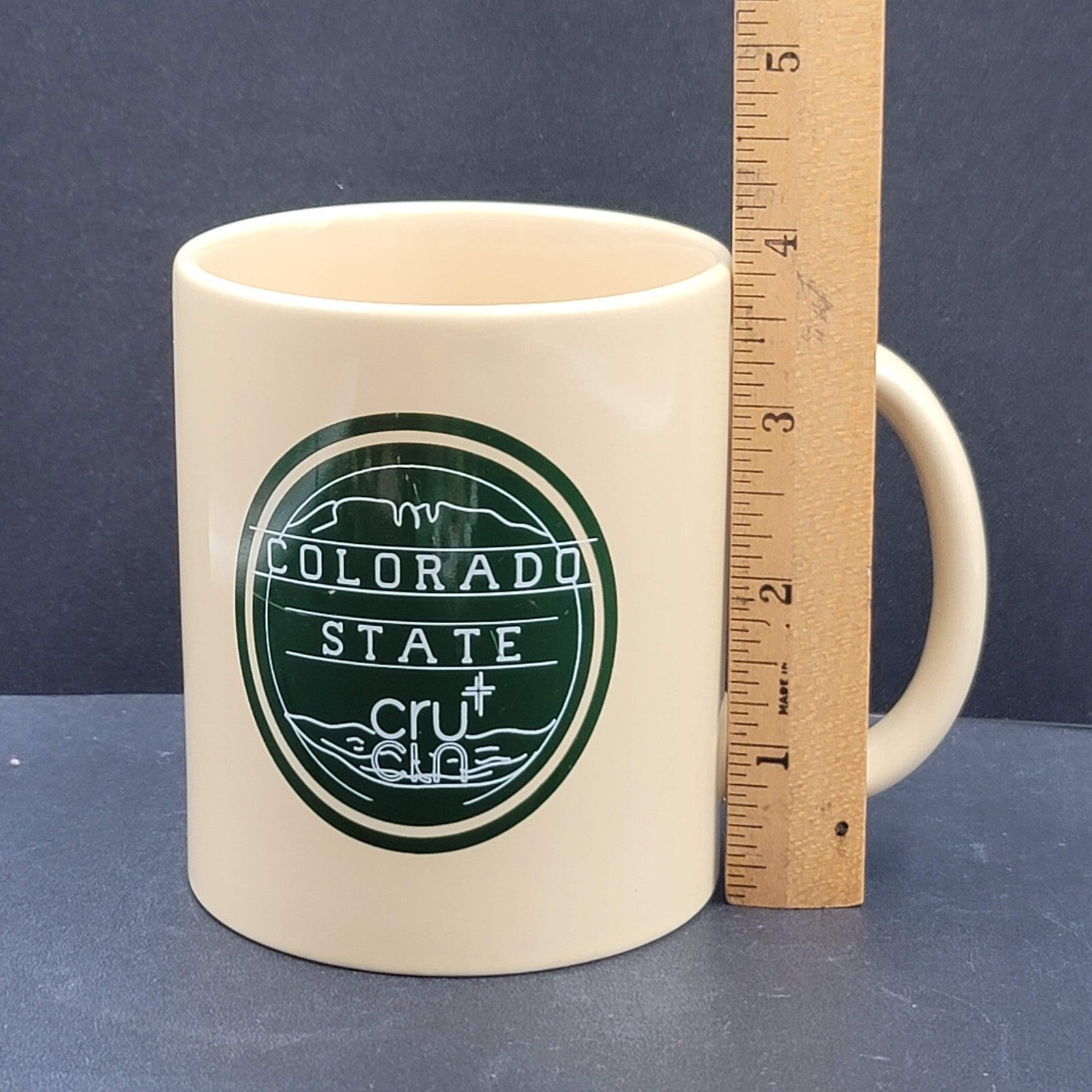Colorado State Coffee Mug Green Tan White Christian CRU