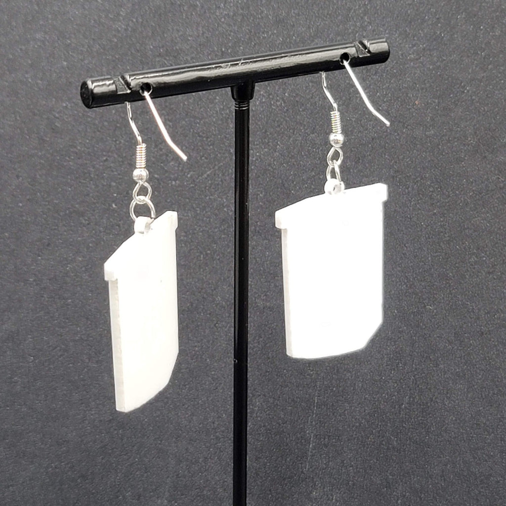 Pierced Earrings Hersheys Cocoa Acrylic Dangle 1.25"