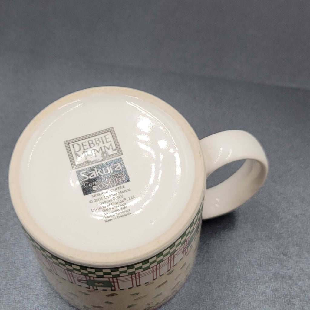 Vintage Sakura Debbie Mumm Coffee Mug 2001 Red Black White Green