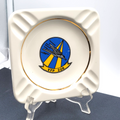 Vintage VFP 206 HAWKEYES US NAVY Reserve CRUSADER Ceramic Ashtray 5.5 in