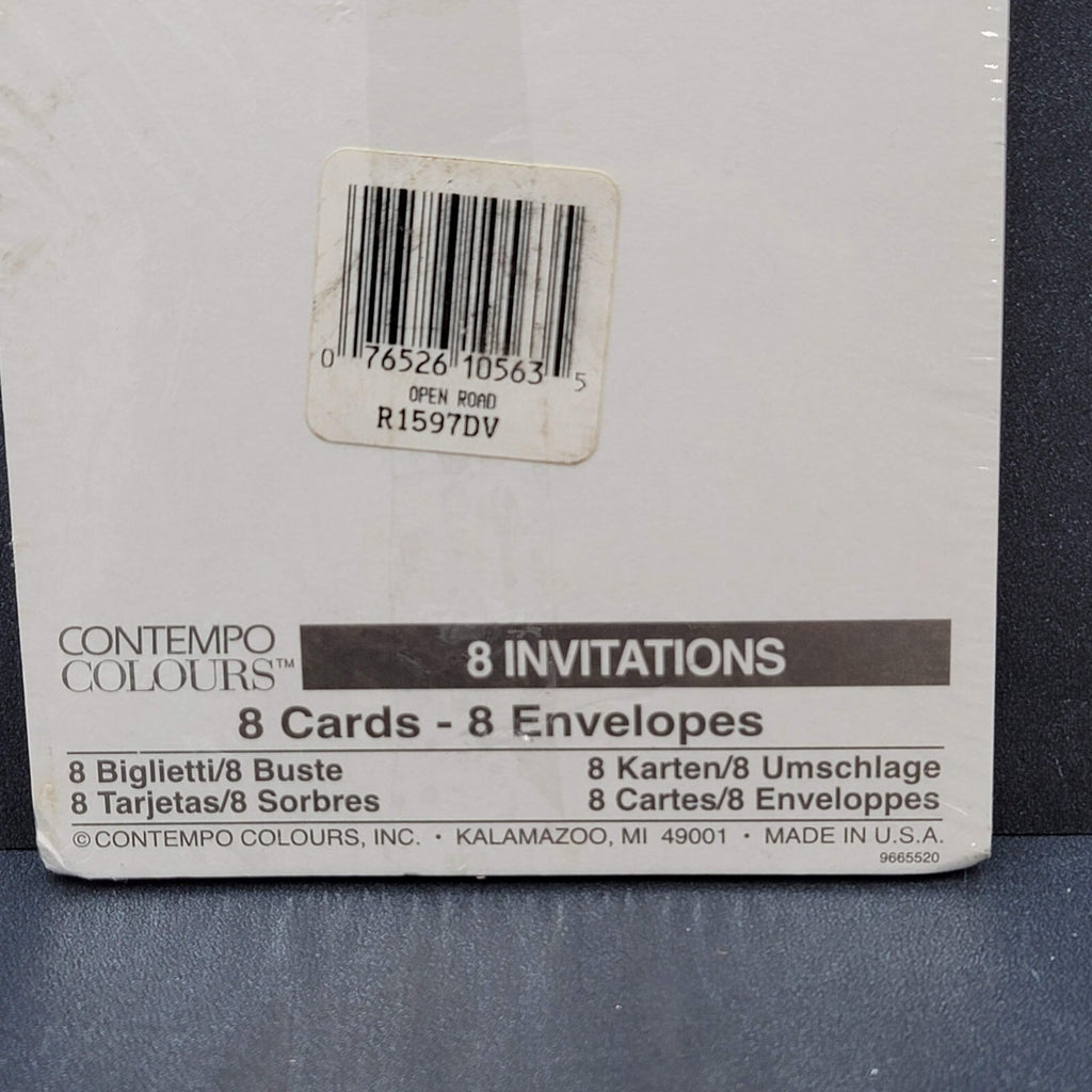 Vintage Contempo Colours Invitations Harley Davidson Party Cards Envelopes NOS