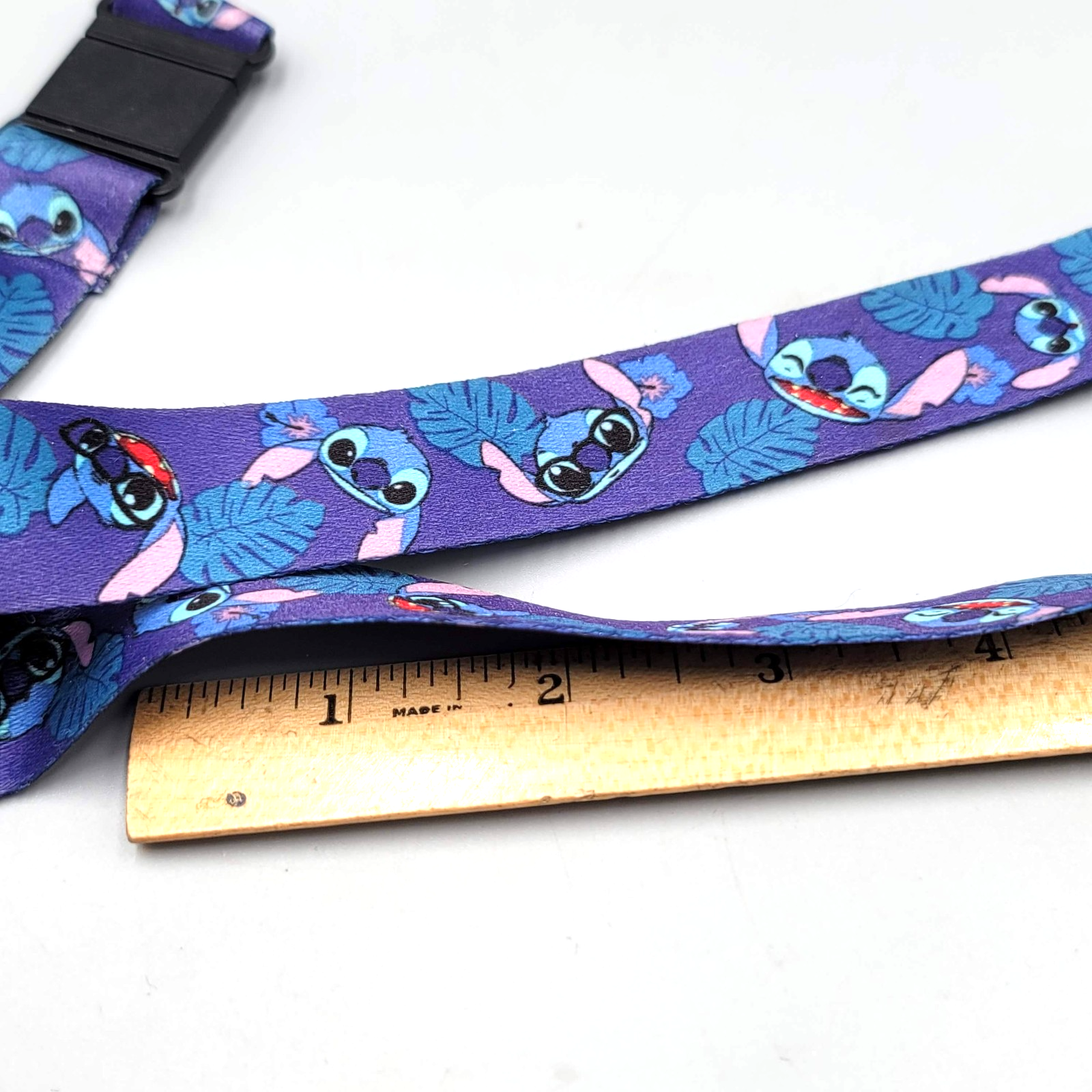 Disney Stitch Lanyard Purple 32 Inch Keychain ID Badge Holder