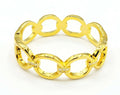 Gold Plated Rhinestone Hinged Cuff Bracelet Modern Unbranded