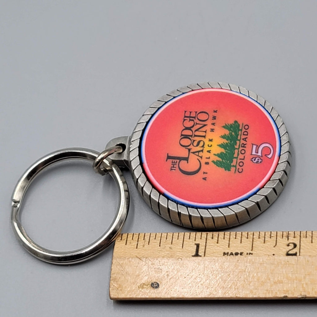 $5 Token Lodge Casino Keychain at Black Hawk  Colorado NWOT
