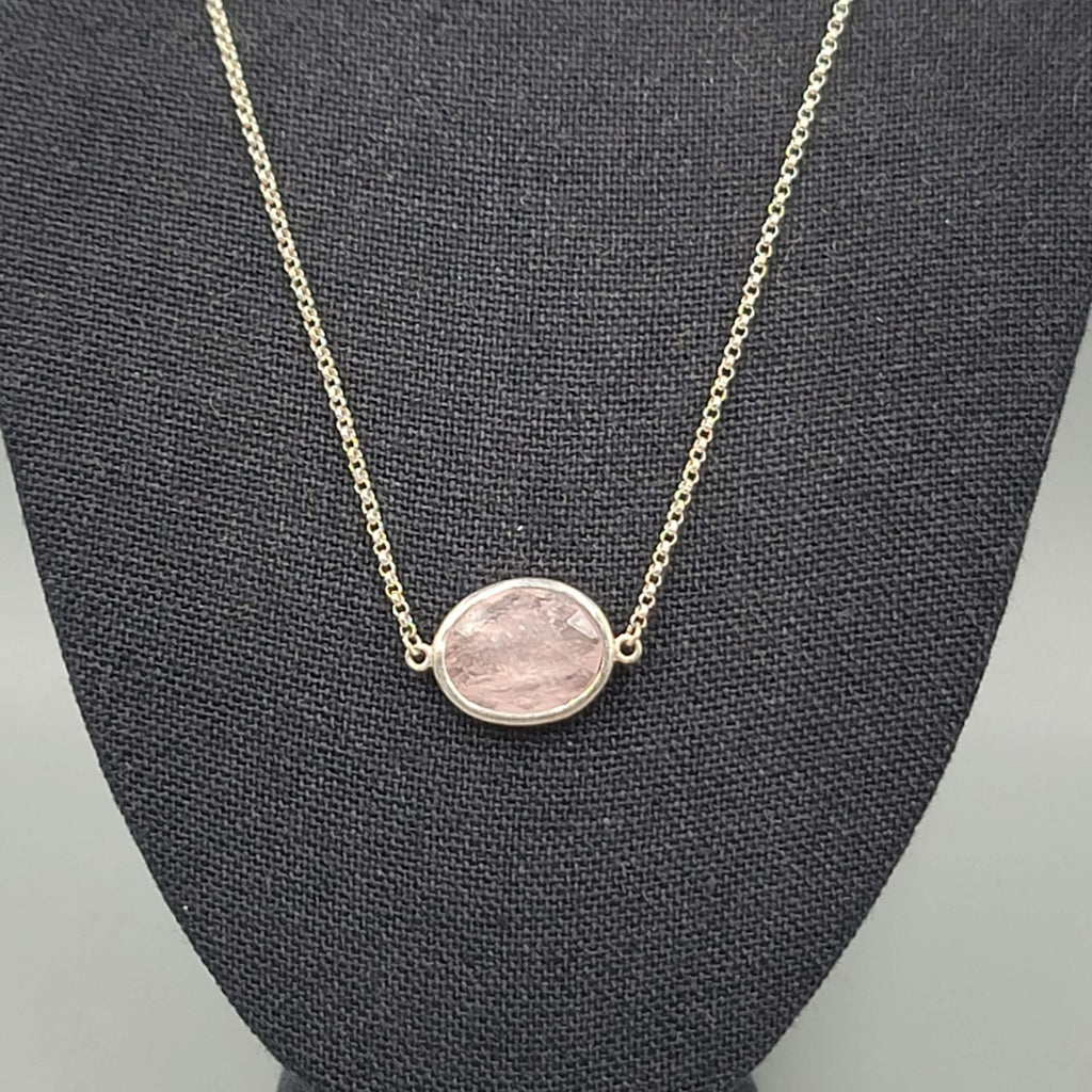 Talbots Pink Quartz Sterling Silver Necklace 925 Dainty 16"-18"
