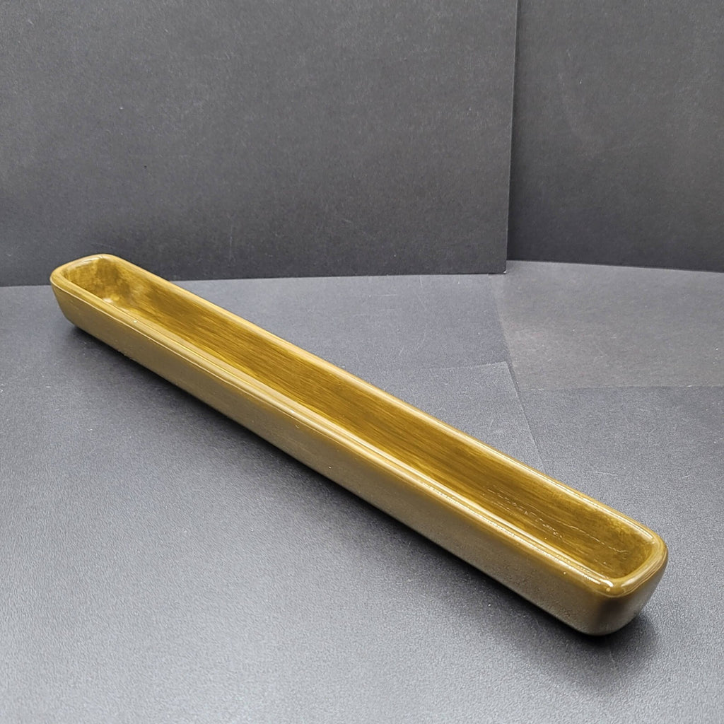 TABLETOPS UNLIMITED ESPANA Dark Green Olive Tray 14.25"