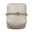 Rhinestone Bangle Bracelet Silver tone 8.5 in