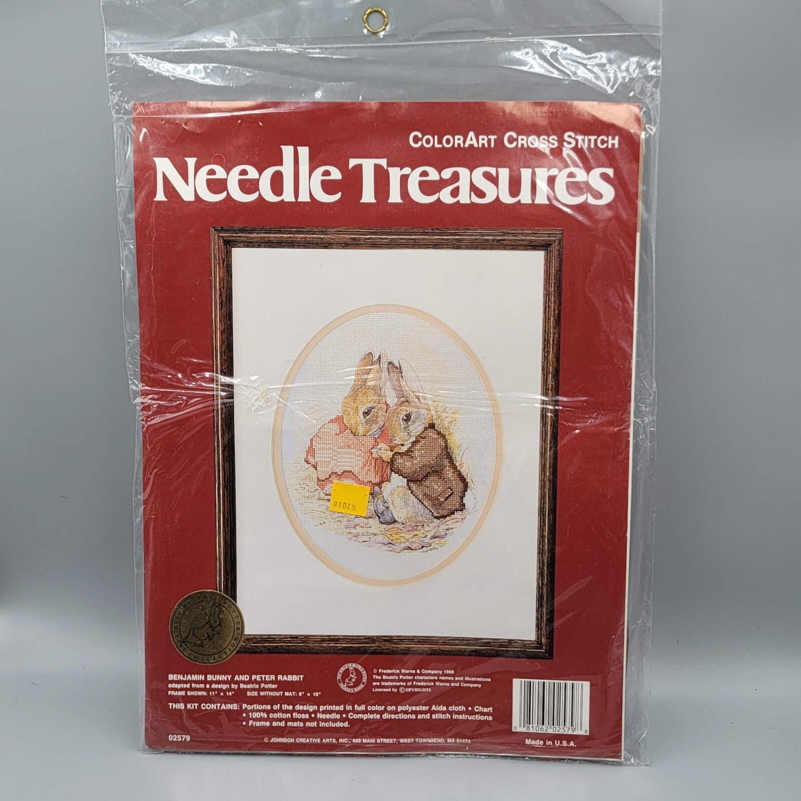 Vintage Benjamin Bunny and Peter Rabbit ColorArt Cross Stitch Kit NIP 8x10