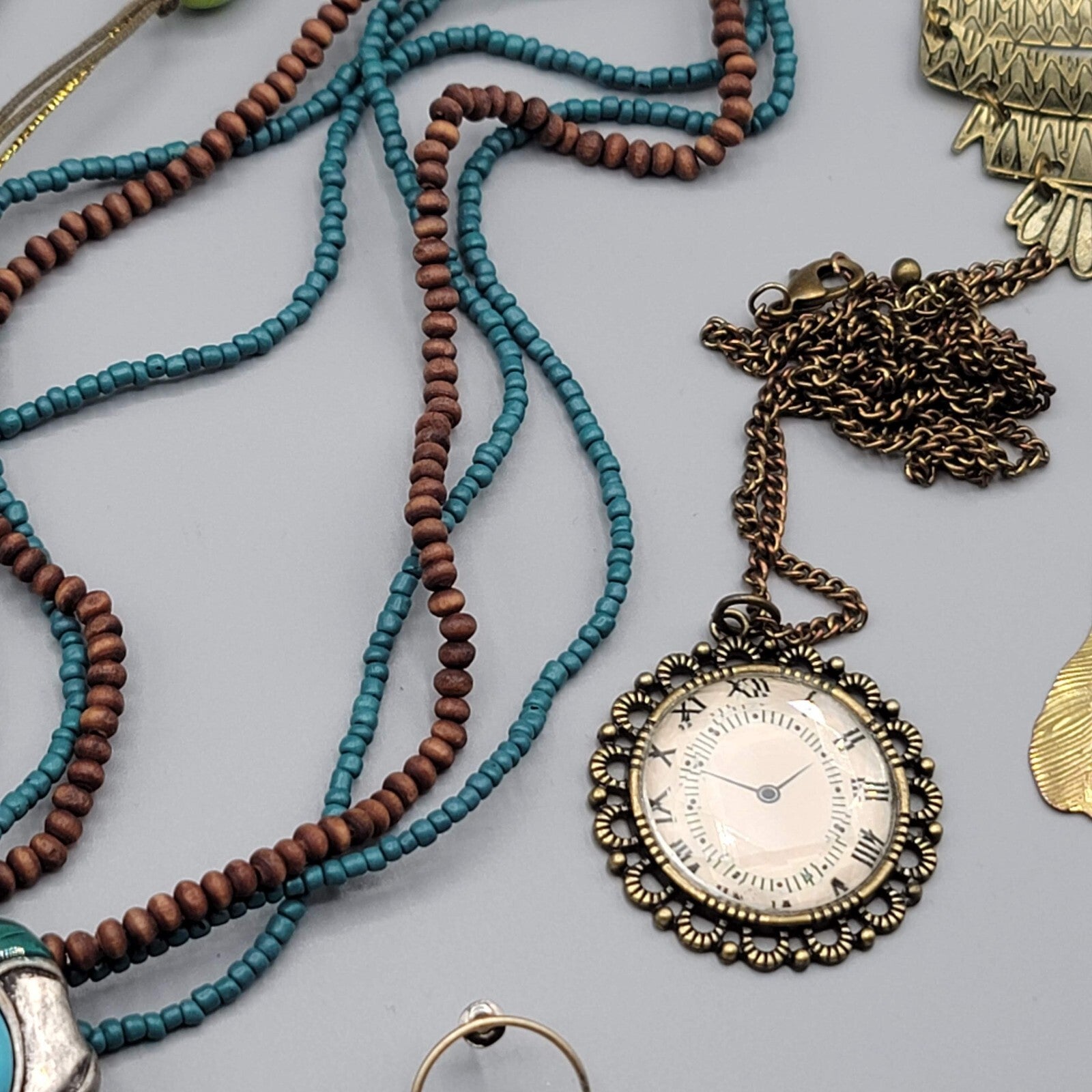 Colorful Jewelry Lot Necklaces Bracelets Earrings 38 pcs ALL WEARABLE or RESALE