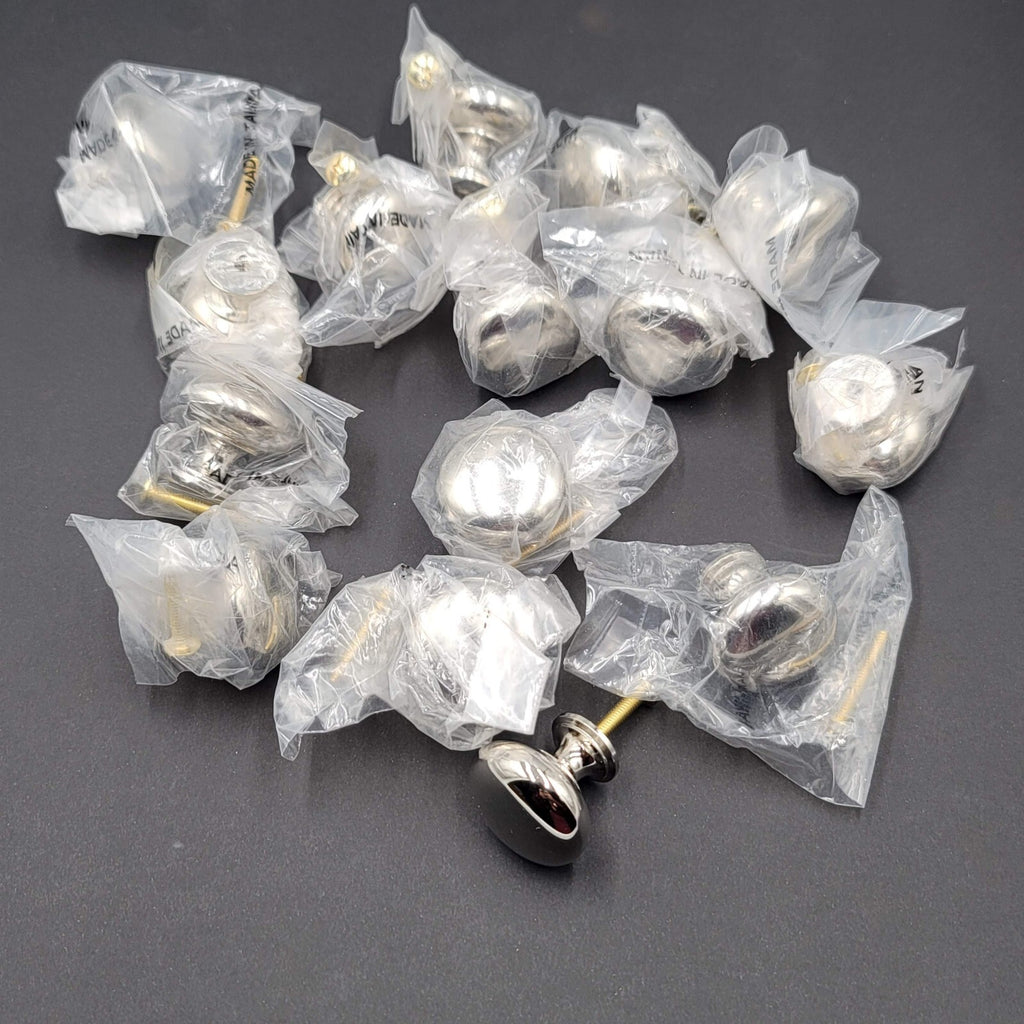 High Polish Cabinet Drawer Pulls Lot of 15 NEW 1.25"