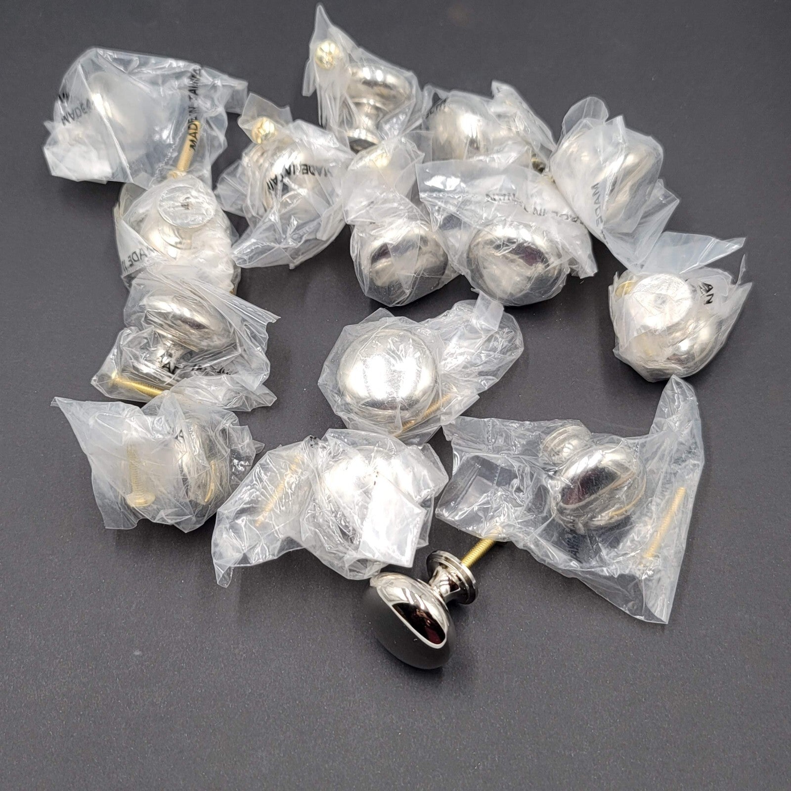 High Polish Cabinet Drawer Pulls Lot of 15 NEW 1.25"