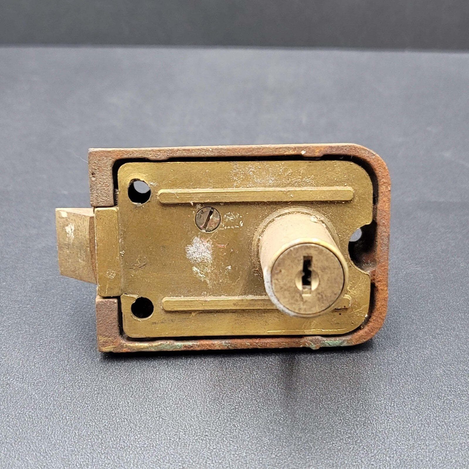 Vintage YALE Surface Rim Night Latch No Keeper Salvage External No Key