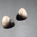 Vintage Pierced Earrings Black White Ceramic Geometric Drop 1.25"