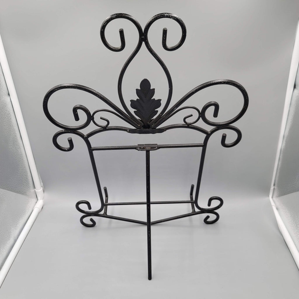 Large Tabletop Display Stand Easel Black Metal Iron Books Art Wedding Party 17in