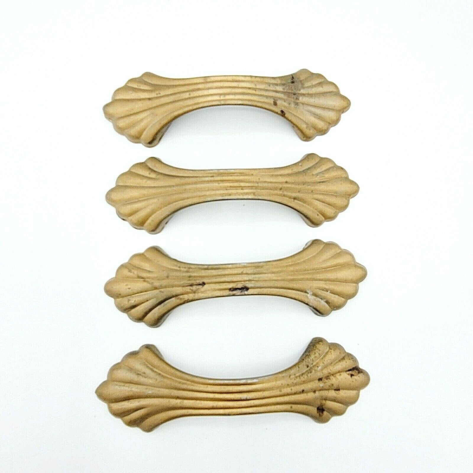 Vintage Steel Ornate Drawer Pulls Lot of 4 Salvage Hardware