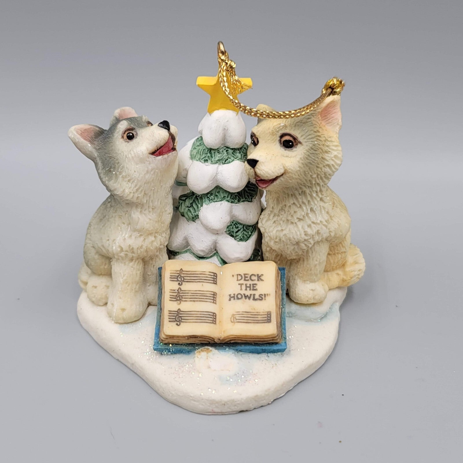 Vintage Bradford Edition Deck The Howls Puppy Ornament Christmas 89220 1995