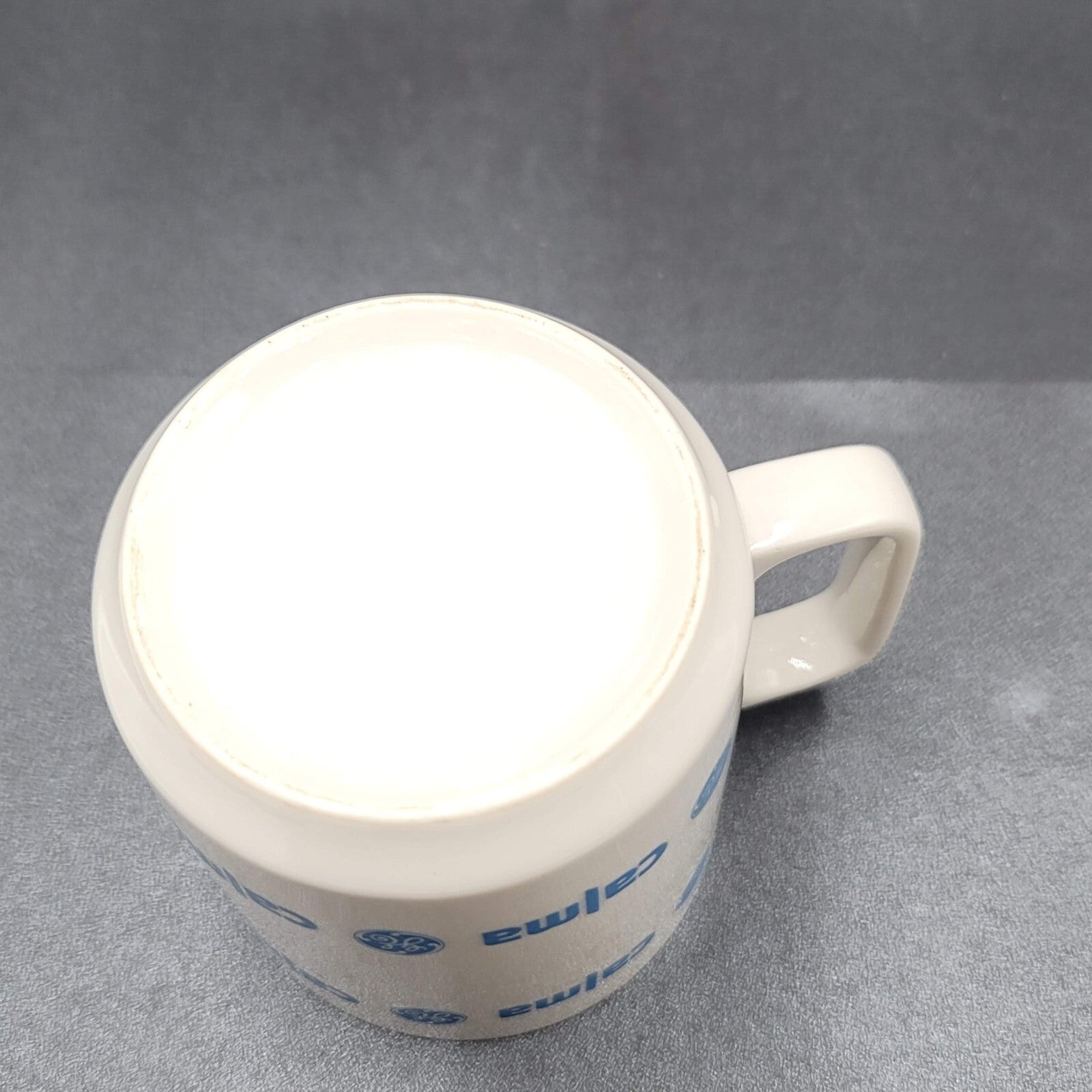 Vintage Ceramic GE Calma Coffee Mug Computer Graphics Blue Logo Tea Cup