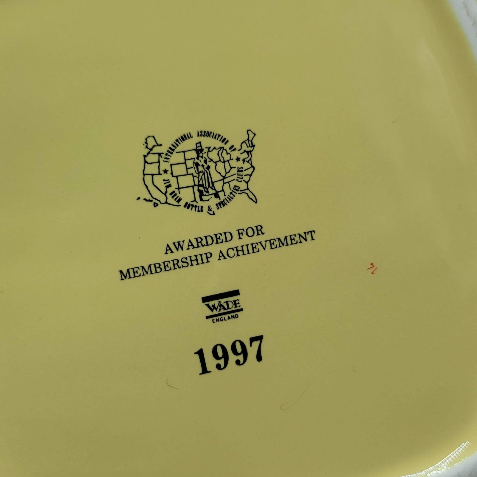 Vintage Jim Beam Wade England Ceramic Whiskey Water Jug Pitcher 1997 Yellow