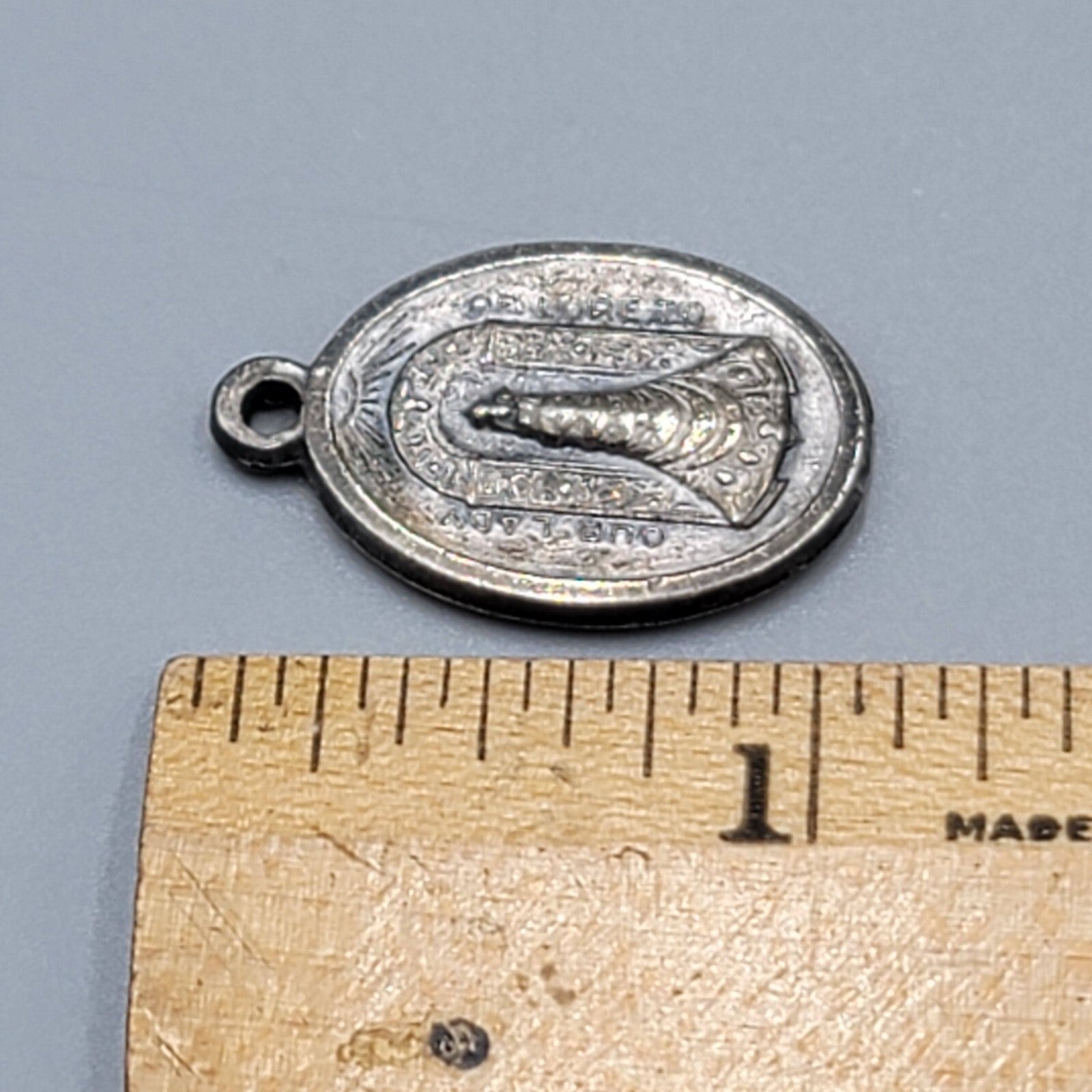 Vintage MARY Medal OUR LADY OF LORETO Medal Catholic Religious Souvenir