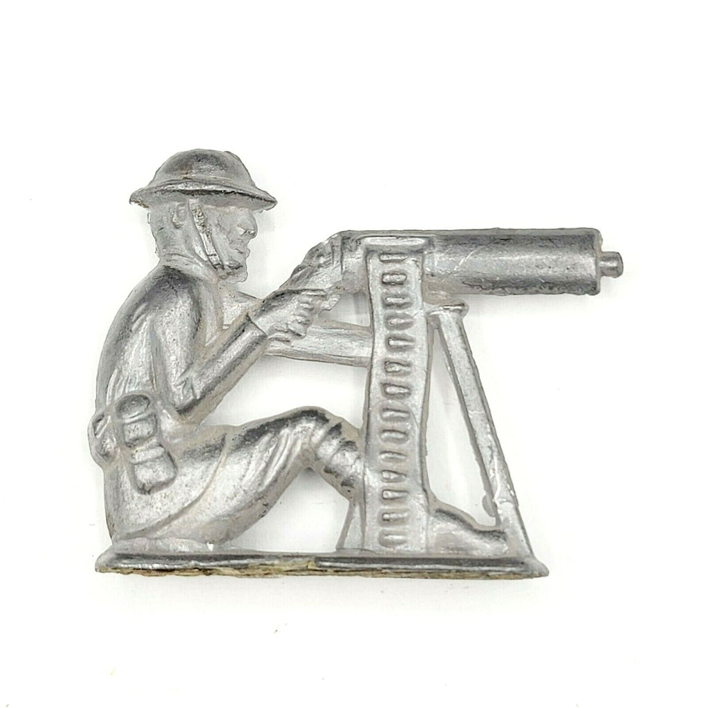 Antique Vintage US Army Lead Soldier Tommy Gun 2" x 2 3/8"