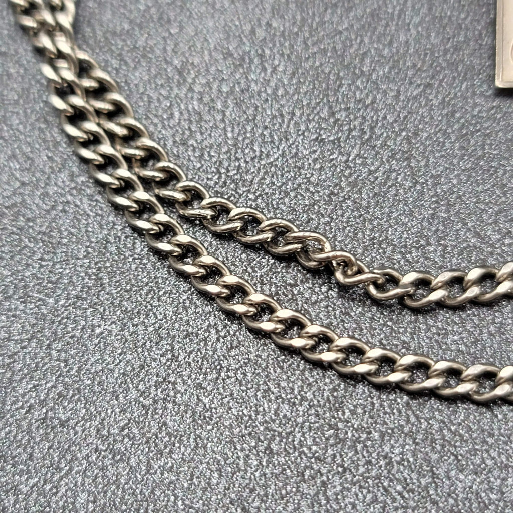 Catholic Religious Cross Pendant Christ is counting on you Silver tone 24"