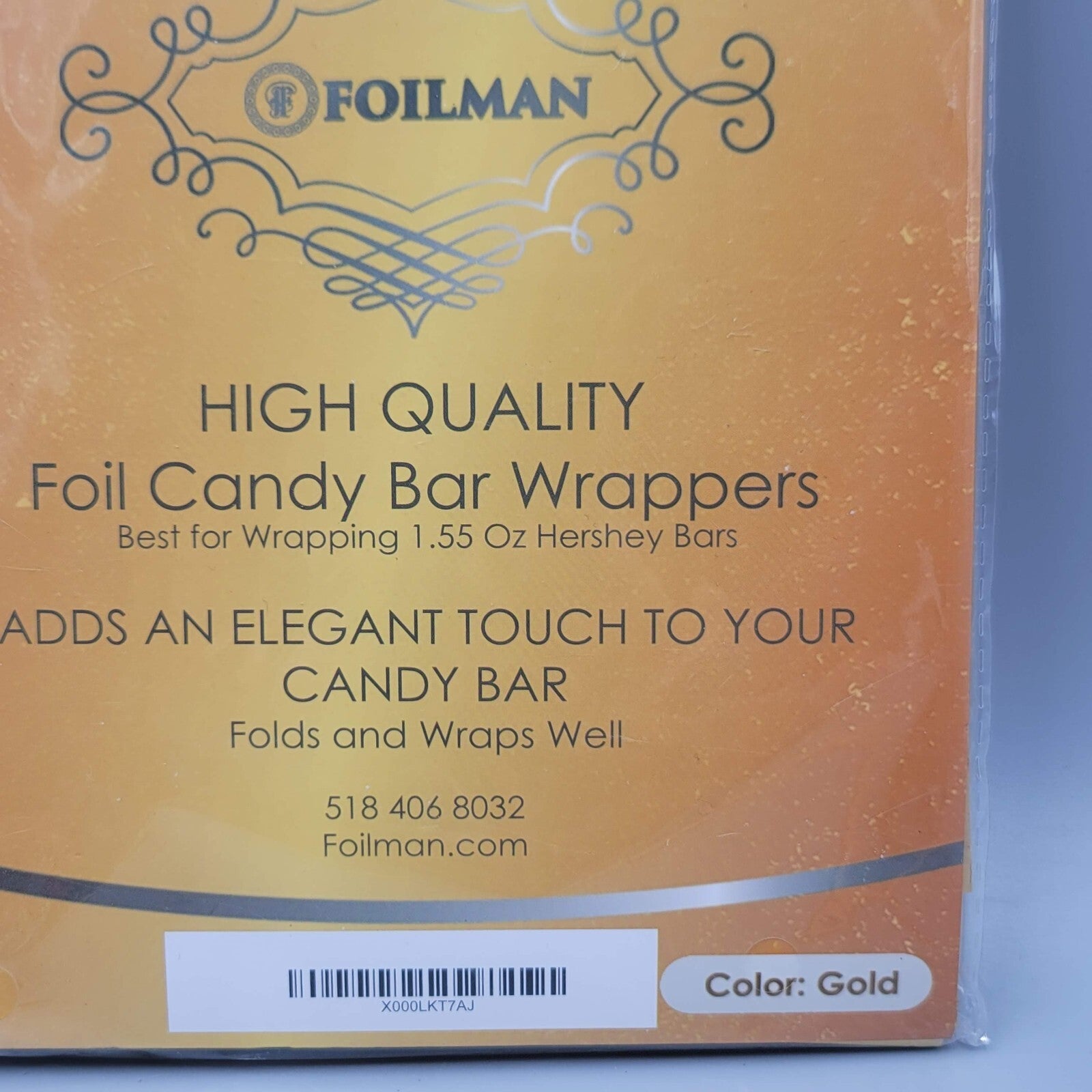 Foilman Candy Chocolate Bar Foil Wrappers Gold Foil Sheets 6 x 7.5" In.