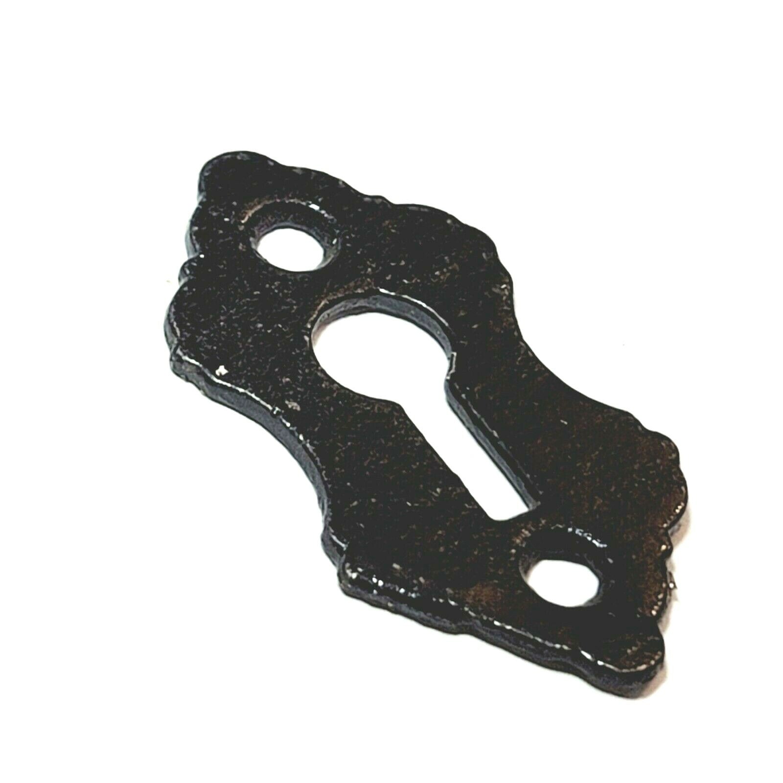 Vintage Cast Iron Ornate Skeleton Key hole Escutcheon Salvage Hardware 1 7/8" A