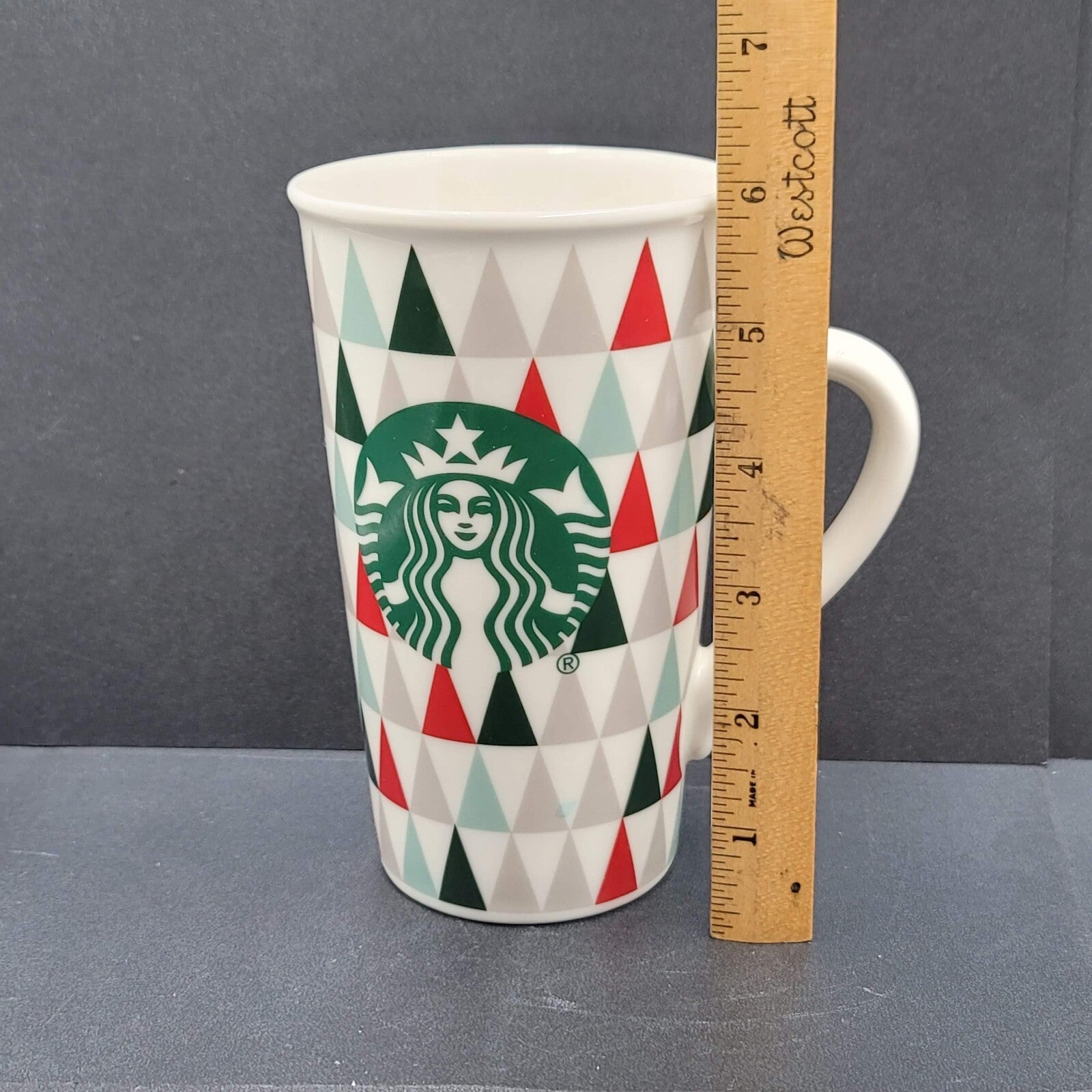 Starbucks Coffee Mug 16 oz Siren Christmas Tree Multicolor Holiday Cup