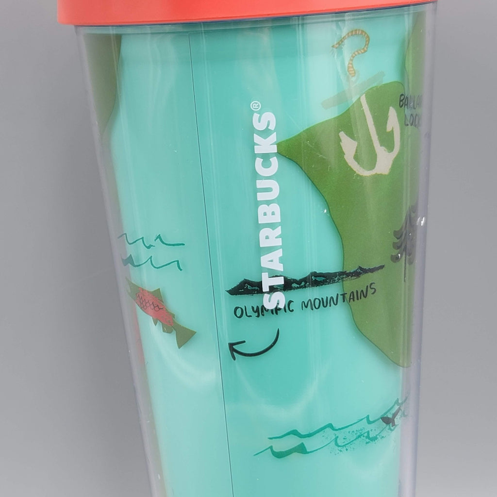 STARBUCKS SEATTLE BEEN THERE SERIES VENTI 24oz COLD CUP TRAVEL TUMBLER NO STRAW