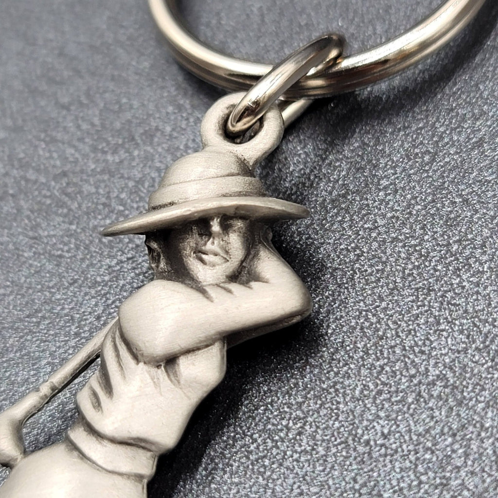 Golf Lady Key Chain by FORT woman golfer charm 