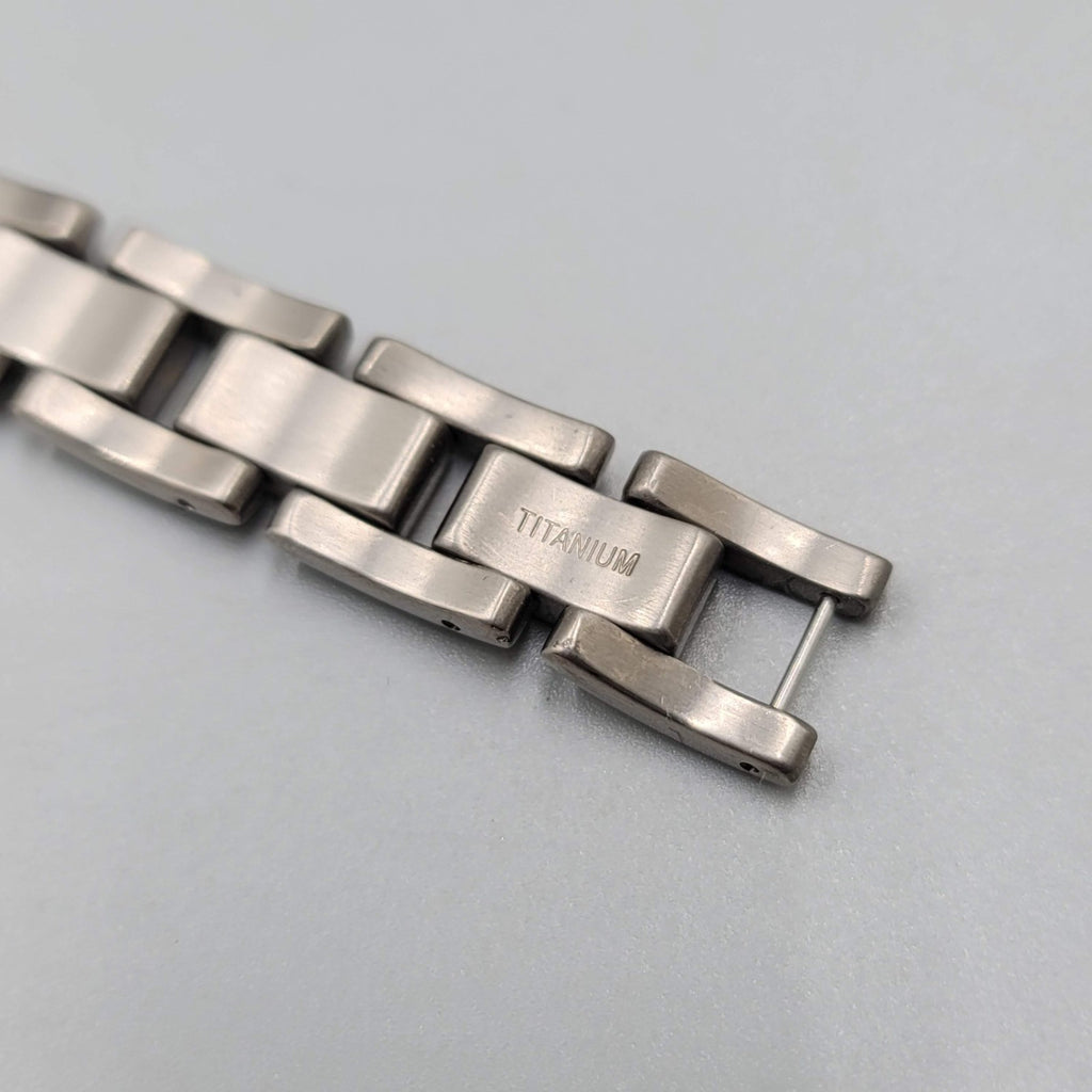 Mens Titanium Link Bracelet Two Toned Size 8.5