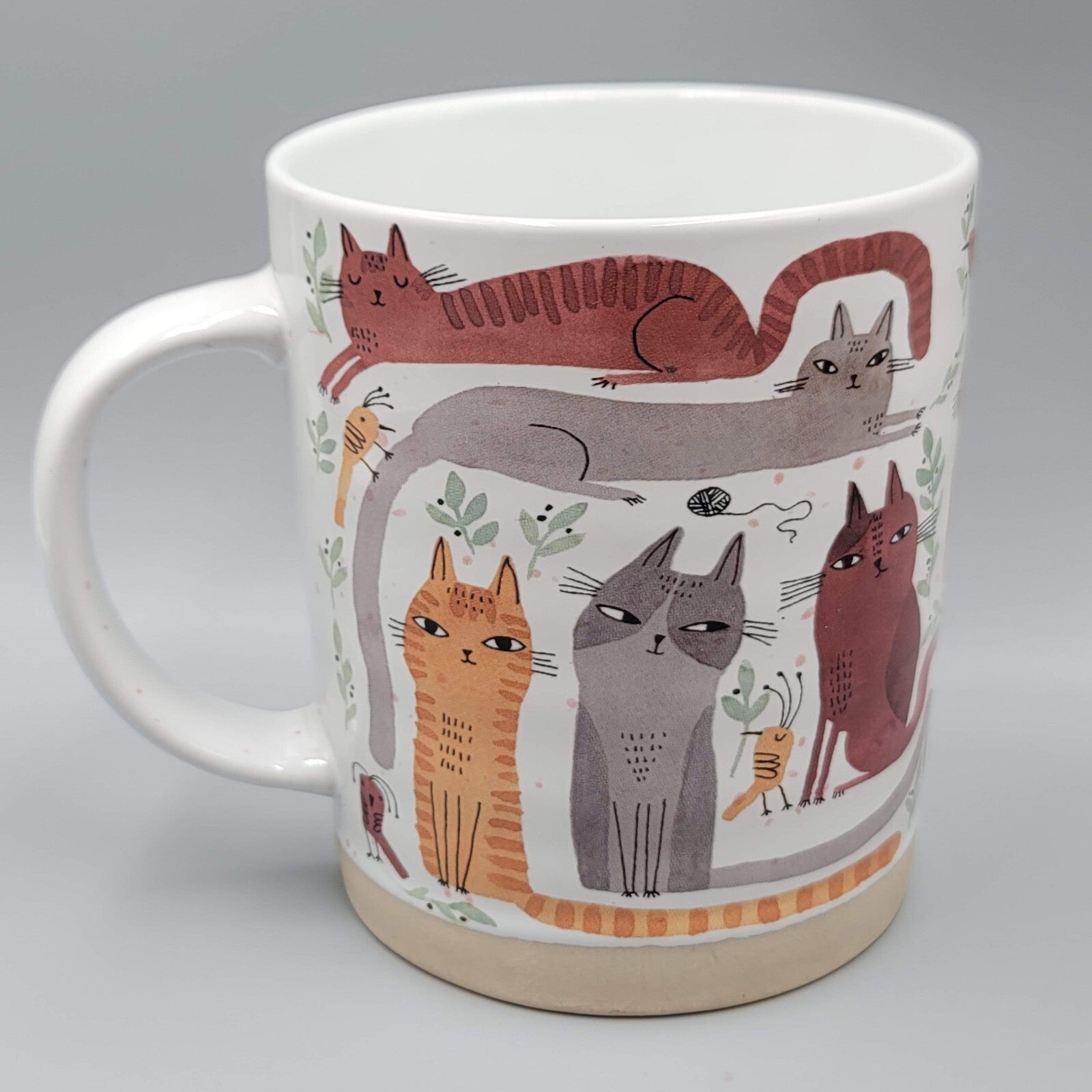 Prima Design Tabby Cat Coffee Mug Wrap Around Mischievous Cat Cup