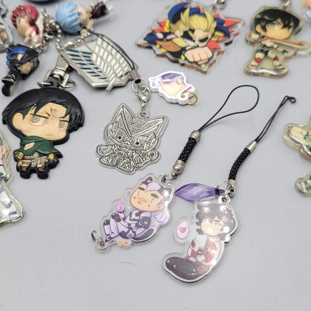 Anime Pin Button Sticker Keychain Charm Lot