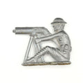 Antique Vintage US Army Lead Soldier Tommy Gun 2" x 2 3/8"