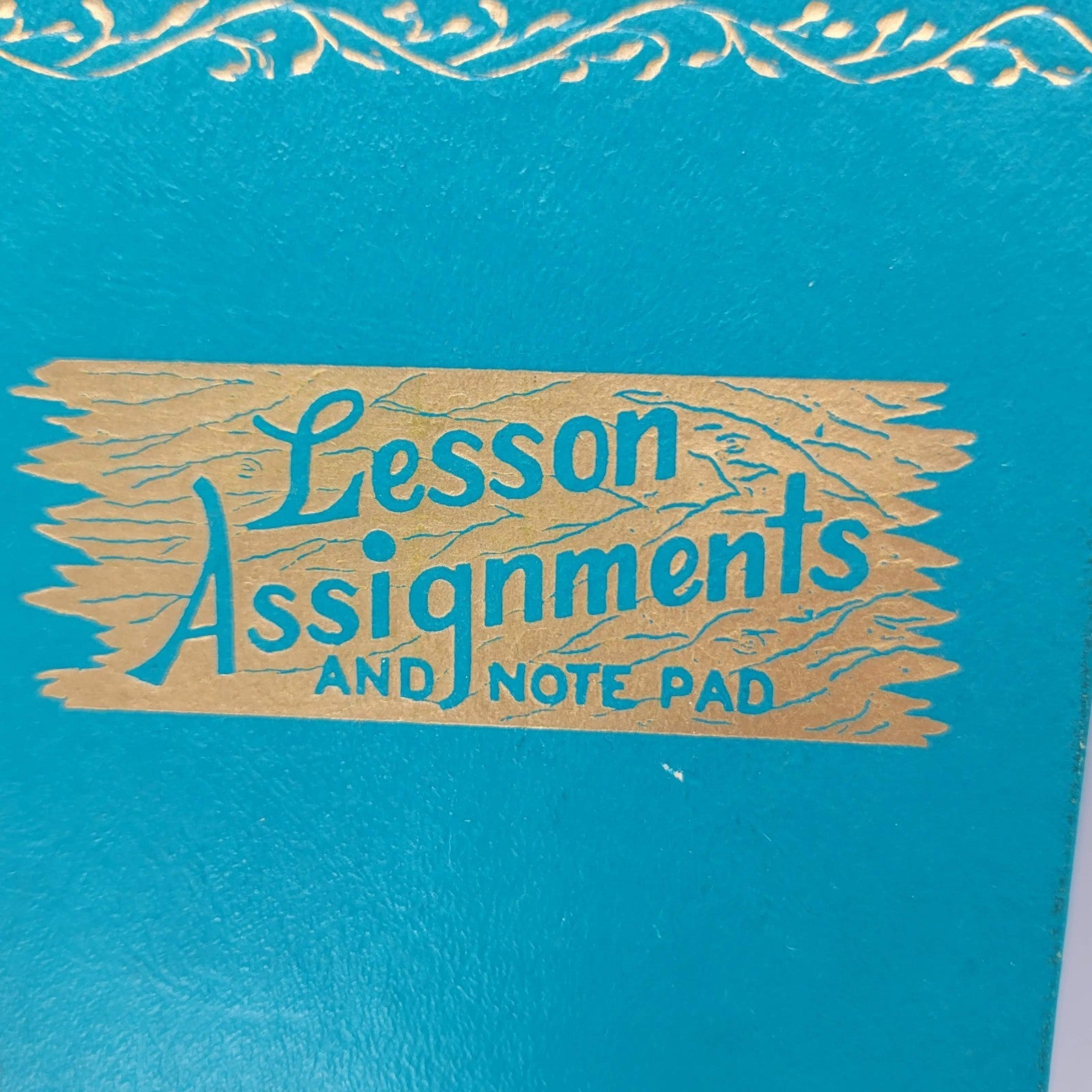 Vintage Blue School Lesson Assignments And Notepad 1935 TEACHER GIFT
