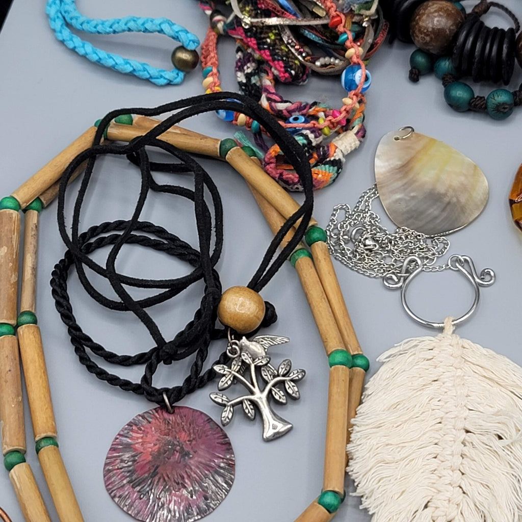 Colorful Jewelry Lot Necklaces Bracelets Earrings 38 pcs ALL WEARABLE or RESALE