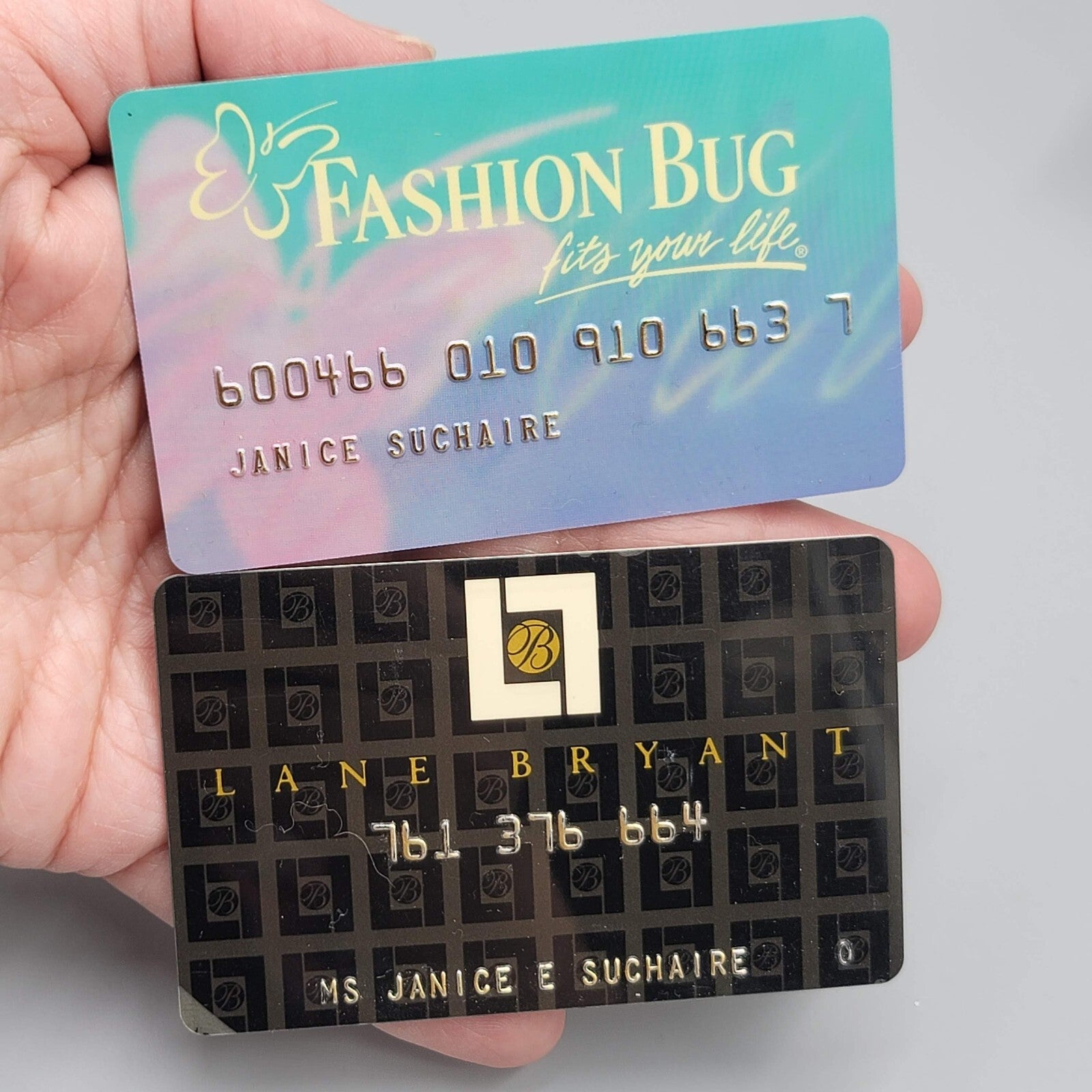 Vintage Credit Card Lot Fashion Bug and Lane Bryant